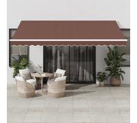 Vidaxl Auvent Rétractable Automatique Marron 450x300 Cm