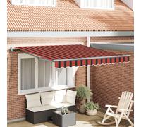 Vidaxl Auvent Rétractable Automatique Orange Et Marron, 300x250 Cm