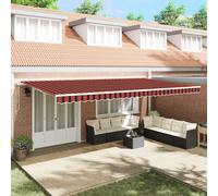 vidaXL Auvent Rétractable Automatique Orange et Marron 600X300 cm Résistant aux UV Pare-Soleil Déperlant pour Patios Balcons Extérieur Ombre Auvents Solaires Contemporains