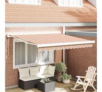 Vidaxl Auvent Rétractable Automatique Rayé Multicolore 300x250 Cm