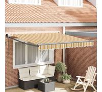 Vidaxl Auvent Rétractable Automatique Rayé Multicolore 350x250 Cm