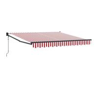 Vidaxl Auvent Rétractable Automatique Rayures Rouges Et Blanches 300x250 Cm