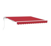 Vidaxl Auvent Rétractable Automatique Rouge 300x250 Cm, Tissu De Remplacement D'auvent Vidaxl Pour Cadre 3x2,5 M Rouge