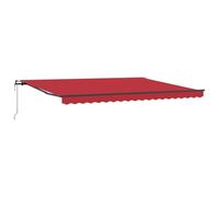 Auvent Rétractable Automatique Vidaxl Rouge 450x300 Cm, Tissu De Remplacement Pour Auvent Vidaxl Pour Cadre De 4,5x3 M Rouge