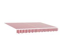 Vidaxl Auvent Rétractable Automatique Rayé Rouge Et Blanc 300x250 Cm