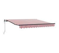 Vidaxl Auvent Rétractable Automatique Rouge Et Blanc 300x250 Cm