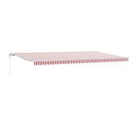 vidaXL Auvent rétractable Automatique Rouge et Blanc 600x300 cm