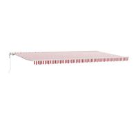 vidaXL Auvent rétractable Automatique Rouge et Blanc 600x300 cm