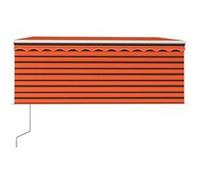 vidaXL Auvent rétractable automatique store 3,5x2,5 m Orange et marron Marron G