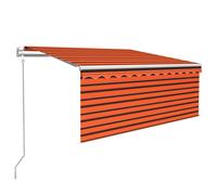 Vidaxl Auvent Rétractable Automatique Store 3,5x2,5 M Orange Et Marron Orange