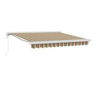 vidaXL Store rétractable Automatique Vert et Jaune 300x250 cm, Tissu de Remplacement pour Store 3x2,5 m Cadre Vert et Jaune