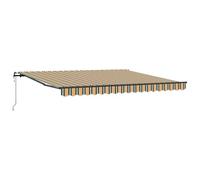Auvent Rétractable Automatique Vidaxl Vert Et Jaune 400x300 Cm, Tissu De Remplacement Pour Auvent Vidaxl Cadre 4x3 M Vert Et Jaune