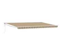 vidaXL Auvent rétractable Automatique Vert et Jaune 500x300 cm, Tissu de Rechange pour auvent 5x3 m Vert et Jaune