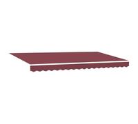 vidaXL Auvent rétractable avec accoudoirs réglables 3,5 x 2m en Bourgogne Anthracite, en Tissu résistant aux UV et à l'eau. C'est Une Solution Manuelle de Protection extérieure pour patios, Jardins e