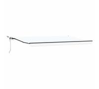 Store Rétractable Automatique Avec Led Blanc 500x300 Cm, Tissu De Remplacement Pour Store Vidaxl 5x3 M Cadre Blanc