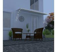 Vidaxl Auvent Rétractable Avec Led 400x150 Cm Crème Multicolore