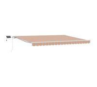 vidaXL Auvent Rétractable avec Multicolore 450 ×300 cm Tissu, Housse de Balcon, matériaux Anti-UV, Store rétractable, Ombre extérieure, abri d'été résistant aux intempéries