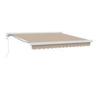 vidaXL Auvent Rétractable Beige 300 x 250 cm Tissu, Métal, Bâche de Jardin Moderne, auvent rectangulaire rétractable, Ombre Ajustable pour Maison ou Commerce