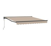 vidaXL Auvent Rétractable Beige 300x250 cm Tissu, Auvent rétractable Contemporain, matériaux résistants à l'eau, Protection UV, Solution de canopée extérieure