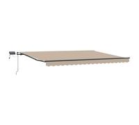 vidaXL Auvent Rétractable Beige 400 ×300 cm Tissu, Auvent de Patio réglable, Couverture extérieure Moderne, résistant aux UV, Protection météo pour balcons