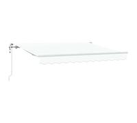 vidaXL Auvent Rétractable Blanc 300 x 200 cm Tissu, Auvents Modernes réglables, Solution d'ombre pour Jardin, Toile extérieure, résistant aux UV en Aluminium