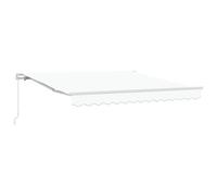 Vidaxl Auvent Rétractable Manuel Blanc 350x250 Cm, Tissu De Remplacement Pour Auvent Vidaxl Pour Cadre 3,5x2,5 M Blanc