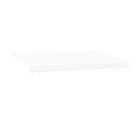 vidaXL Store Manuel rétractable Blanc avec Cadre Anthracite, résistant à l'eau, aux UV et Anti-Fade, en Tissu Polyester, 4 x 2m, avec accoudoirs réglables pour Ombre sur terrasse