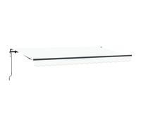 Vidaxl Auvent Rétractable Blanc Et Anthracite