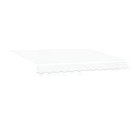 vidaXL Store banne rétractable à manivelle 3,5 x 2 m avec cadre anthracite et tissu blanc, style moderne, protection extérieure, résistant aux UV et à l'eau, se fixe au mur avec des accoudoirs réglabl
