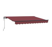 vidaXL Auvent Rétractable Bordeaux 350 x 200 cm Polyester et Aluminium, Auvent rectangulaire Moderne, Durable pour Jardin et terrasse, Solution d'ombre, Toile rétractable, détente assurée
