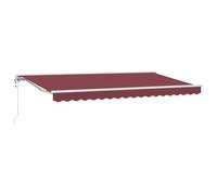 Vidaxl Auvent Rétractable Bordeaux 350x200 Cm Tissu