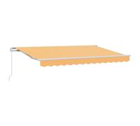 vidaXL Auvent rétractable couleur sable - 450 x 350 cm - Moderne - Rectangulaire - Auvent manuel d'extérieur - Protection UV pour jardin et balcon