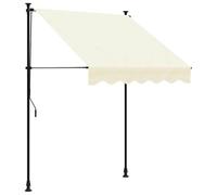 vidaXL Auvent Rétractable Store avec Hauteur Réglable Marquise Soleil de Balcon Banne de Jardin Terrasse Patio Crème 368744
