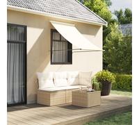 Vidaxl Auvent Rétractable Crème 150x150 M Tissu Et Acier