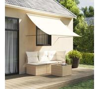 Vidaxl Auvent Rétractable Crème 250x150 M Tissu Et Acier