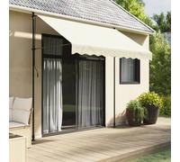 Vidaxl Auvent Rétractable Crème 250x150 M Tissu Et Acier