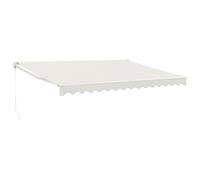vidaXL Auvent rétractable crème 4,5x3 m Tissu et Aluminium