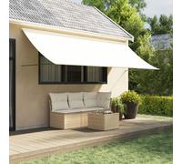 Vidaxl Auvent Rétractable Crème 400x150 M Tissu Et Acier