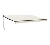 vidaXL Auvent rétractable crème 4x3 m Tissu et Aluminium, auvent, auvent de Porte, auvent de Jardin, Store, auvent de terrasse, auvent de Porche