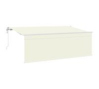 Vidaxl Auvent Rétractable Crème Blanc Marron 400 X 200 Cm