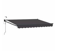 vidaXL Auvent rétractable électrique Anthracite 3,5 x 2 m, Store automatique, auvent électrique moderne, solution de protection solaire rétractable, couverture de patio en aluminium, abri extérieur, é