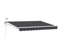 vidaXL Auvent rétractable électrique Anthracite 3 x 2,5 m, Store automatique, auvent électrique moderne, solution de protection solaire rétractable, couverture de patio en aluminium, abri extérieur, é