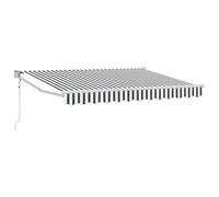 vidaXL Auvent rétractable électrique Anthracite et Blanc 3,5 x 2 m, Auvent Électrique Moderne, Ombre Rétractable, Protection UV, Couverture de Terrasse Ajustable, Refuges de Jardin