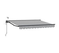 Vidaxl Auvent Rétractable Électrique Anthracite Et Blanc 3 X 2,5 M