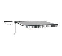 Vidaxl Auvent Rétractable Électrique Anthracite Et Blanc 3 X 2,5 M