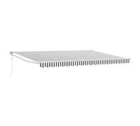 vidaXL Auvent rétractable électrique Anthracite et Blanc 4 x 2 m, Auvent Électrique Moderne, Ombre Rétractable, Protection UV, Couverture de Terrasse Ajustable, Refuges de Jardin