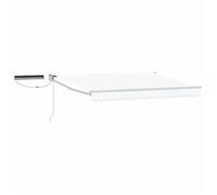vidaXL Auvent rétractable électrique Blanc 3 x 2,5 m - Aluminium, 100% polyester, télécommande