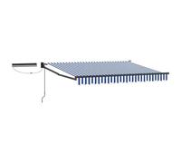 Vidaxl Auvent Rétractable Électrique Bleu Et Blanc 3 X 2,5 M