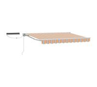 Vidaxl Auvent Rétractable Électrique Bleu Et Orange 3 X 2,5 M
