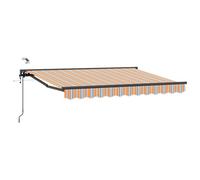 Vidaxl Auvent Rétractable Électrique Bleu Et Orange 3 X 2,5 M